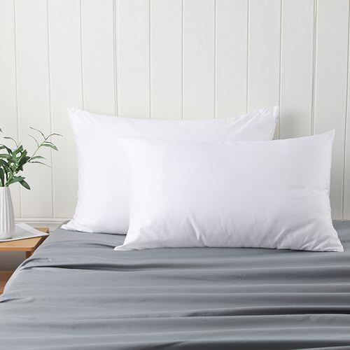 Fundontex Cotton Body Pillow Protector Luxury 600 Thread Count Breathable White