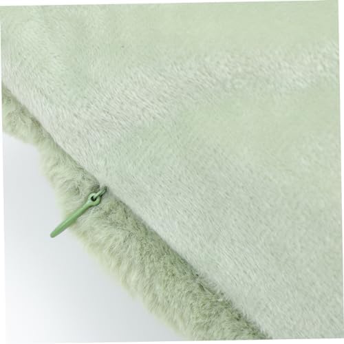 Garneck Square Plush Throw Pillow Case with Faux Rabbit Fur Design