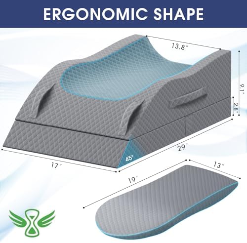 CushZone Leg Pillow with 3 Height Adjustment