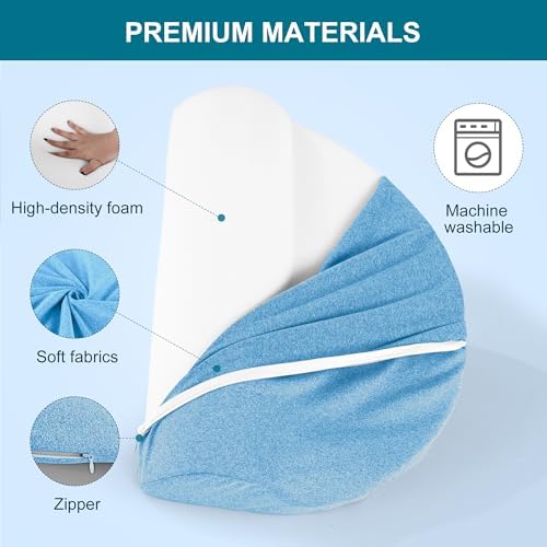 BALAPET Lumbar Support Pillow for Sleep and Back Pain Relief Blue