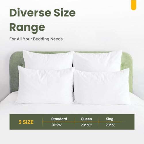 Fairpeak 4 Pack Pillow Protectors - Waterproof TPU Coated Zipper Covers