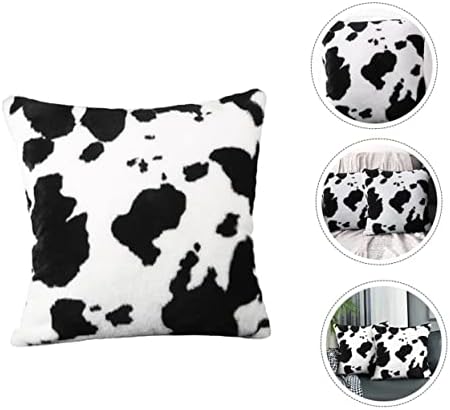 Hoement Plush Throw Pillow Covers Zipper Decorative Insert Cover