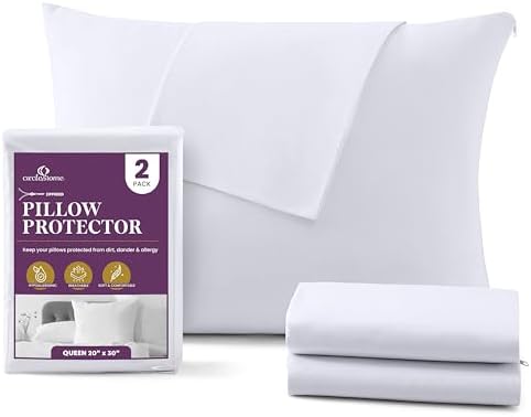CirclesHome Pillow Protectors 2 Pack Queen Size
