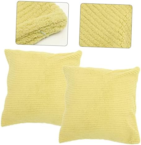 2pcs2 Soft Square Throw Pillow Covers for Sofa