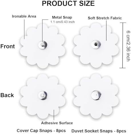 IAXSEE 16 Pack Duvet Snap Clips with Metal Fastener