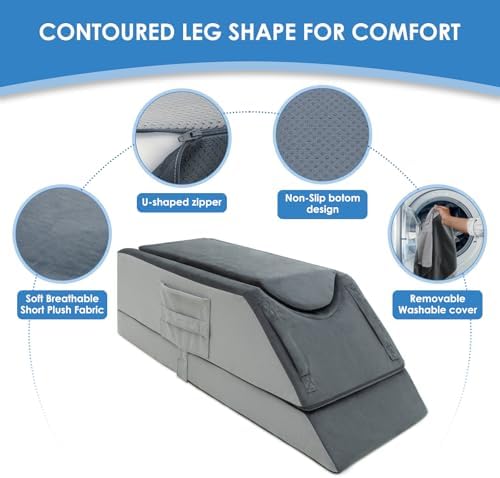 Kehangte 4-Height Adjustable Leg Elevation Pillow