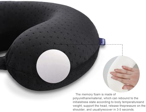 Gosider Velvet Memory Foam Travel Neck Pillow