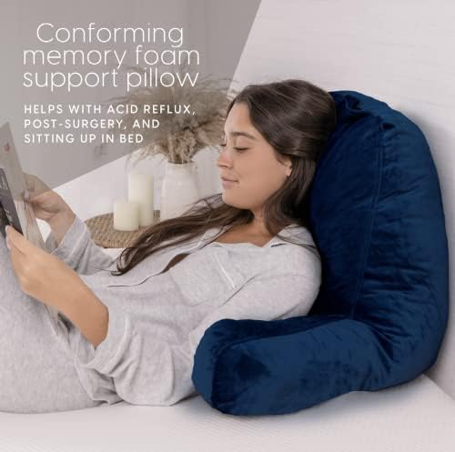 Milliard Reading Pillow with Shredded Memory Foam and Washable Cover