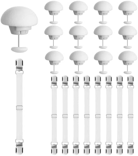 24 Pcs Metal Sheet Clips and Duvet Holders for Beds and Sofas