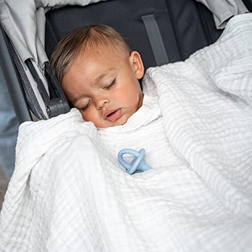 Comfy Cubs Muslin Baby Blanket - 40x40 White