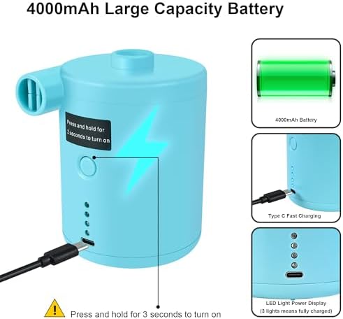 TechShare Air Mattress Pump for Inflatables and Outdoor Use