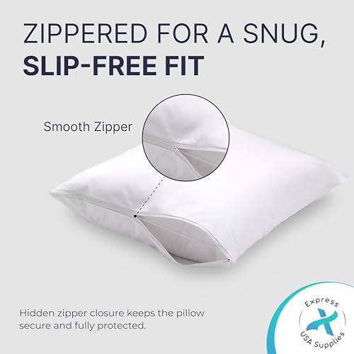 4 Pack Pillow Protector 20x26 Inches Waterproof Soft Breathable