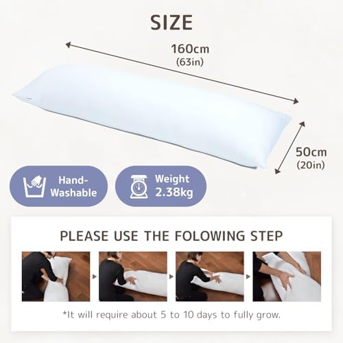 Comodo Body Pillow Made in Japan - 63 x 20 inch