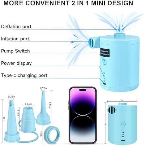 TechShare Air Mattress Pump for Inflatables and Outdoor Use