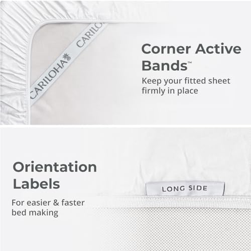 Cariloha Classic 4-Piece Twill Sheet Set Ivory Full 1