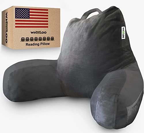 WhooLoo Adult Reading Pillow for Bed Backrest Support