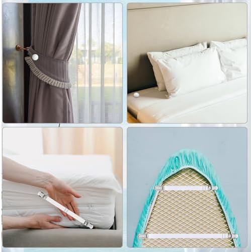 24 Pcs Metal Sheet Clips and Duvet Holders for Beds and Sofas