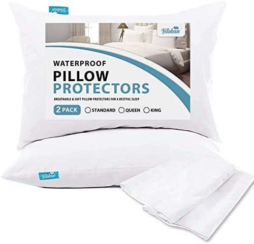 Biloban Pillow Protector 2 Pack 20x26 Inches Waterproof Noiseless 1