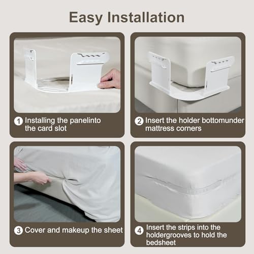 No-Slip Sheet Holder for Deep Mattresses - Universal Fit with Lock Strip