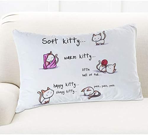 EKOBLA Funny Cat Throw Pillow Cover 20x30 Inch
