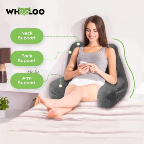 WhooLoo Adult Reading Pillow for Bed Backrest Support