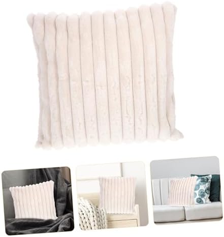 OUNONA Square Throw Pillow Cover Double Sided Cushion Case for Sofa 1