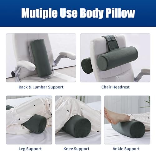 HOMBYS Body Positional Pillow Set for Side Sleepers Grey 1