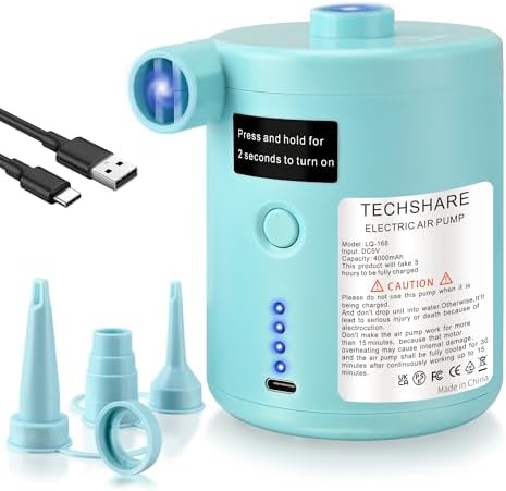 TechShare Air Mattress Pump for Inflatables and Outdoor Use