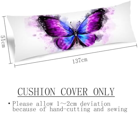 TOKILIAR Butterfly Pillow Cover 20x54 White Blue