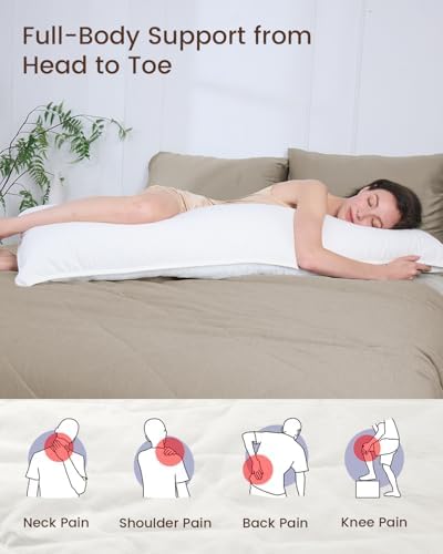 ZonLi Body Pillow for Adults Memory Foam with Removable Cotton Cover
