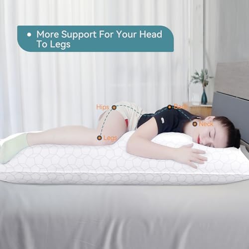 Oubonun 20x54 Full White Body Pillow for Adults