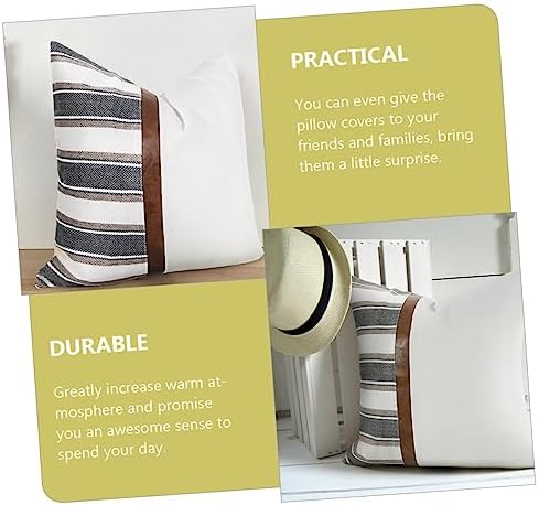 Ciieeo Striped Pillowcase Set for Home Decor