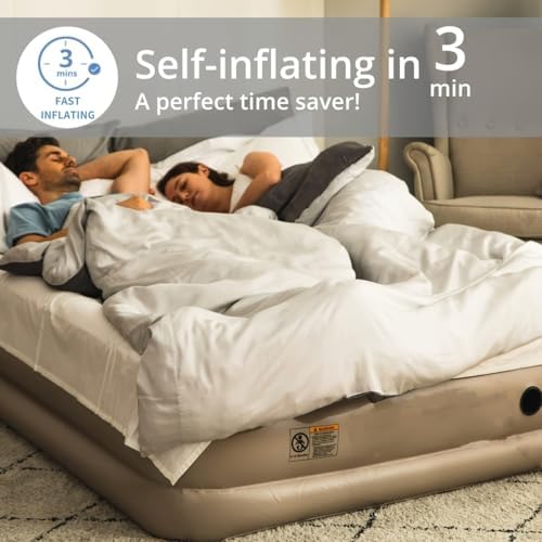 Baiao Queen Air Mattress with Built-in Pump and Storage Bag 1
