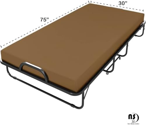 NON Sticky Cotton Premium Cot Sheet Set 4 Piece Taupe