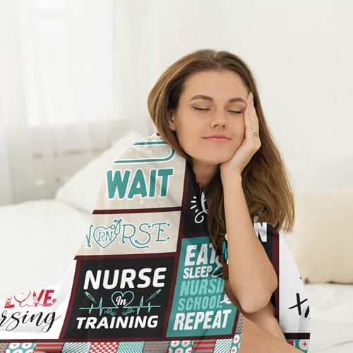Nursing Student Throw Blanket 60x50 Nurse Appreciation Gift
