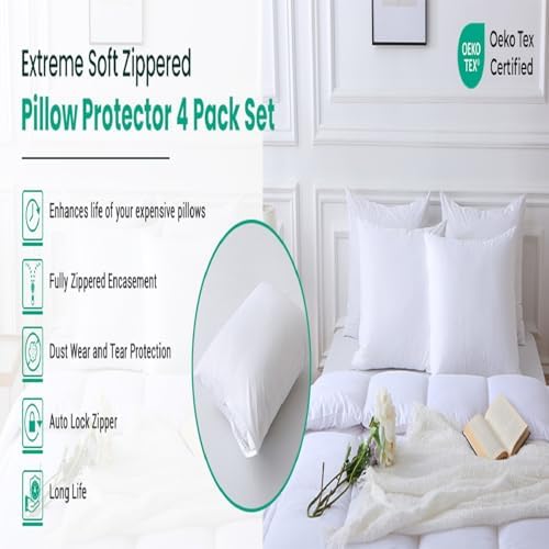 AdkTex Waterproof Pillow Protectors Set of 2 20x26