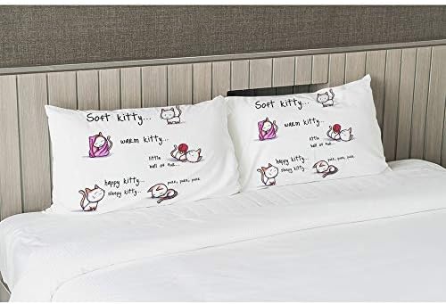 EKOBLA Funny Cat Throw Pillow Cover 20x30 Inch