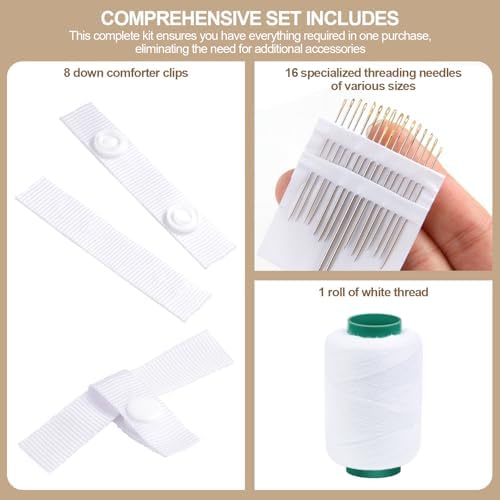 KIBBEH 8 Pack Duvet Snap Clips for Secure Fastening