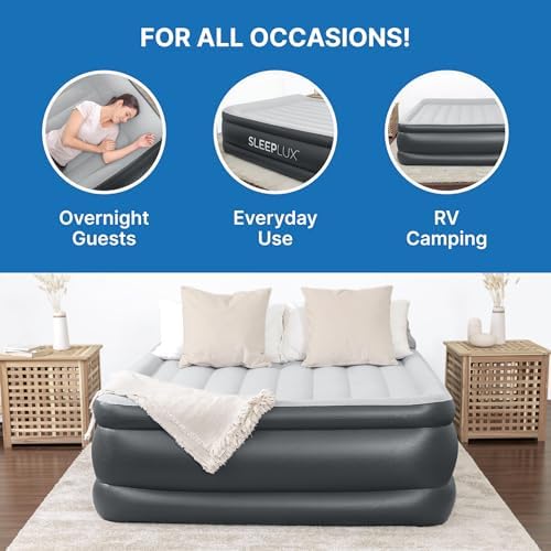 SLEEPLUX Durable Queen Air Mattress with Pump Pillow and USB Charger