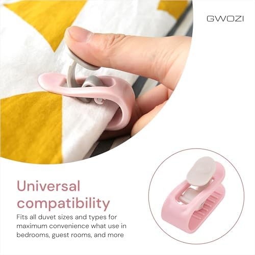 GWOZI Duvet Clips Set of 12 - Plastic Comforter Holders