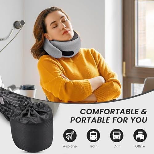 SZXYX Travel Neck Pillow with Chin Wrap Support