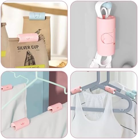 30 PCS Bed Sheet Grippers Duvet Clips Office Paper Clips PinkBlue