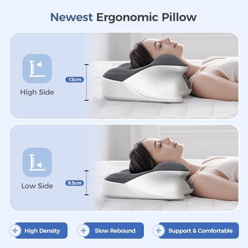 Jpoht Neck Pillow for Pain Relief and Sleep Comfort