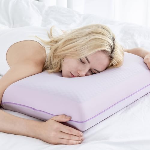 Cooling Memory Foam Pillow with Reversible Cover All-Season Comfort