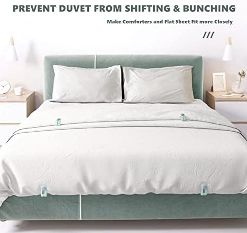 Chchmu Duvet Cover Clip 12 Pcs No Pins Anti-Movement Fasteners
