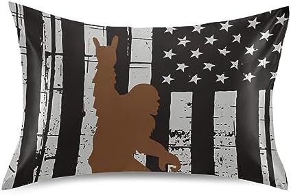 Cindly USA Flag Sasquatch Throw Pillow Covers