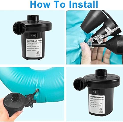 WEEFEESTAR 130W Electric Air Pump with 3 Nozzles