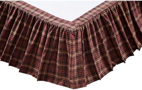 VHC Brands Abilene Star Twin Bed Skirt Burgundy
