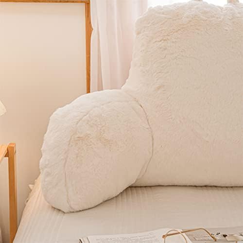 A Nice Night Faux Fur Reading Pillow with Arms