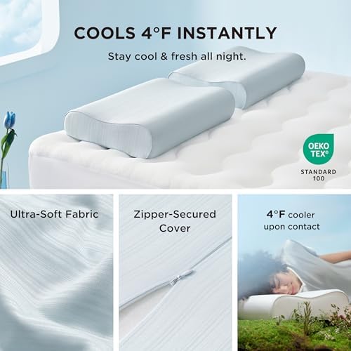 Bedsure Memory Foam Neck Support Pillow for Cervical Relief